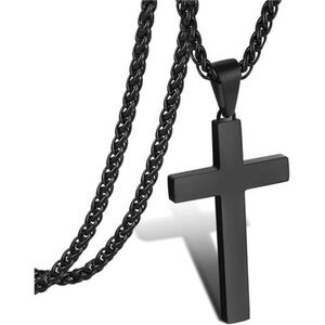 Christian Cross Pendant with 16-24 Inches Chain Cross Necklace